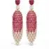 Virellé Rosée — Pink Statement Drop Earrings